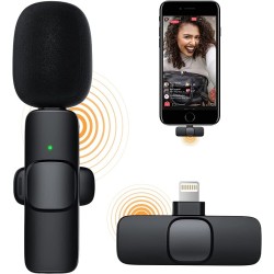 K8 Wireless Clip Microphone For Lighting Rechargeable