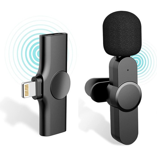 K8 Wireless Clip Microphone For Lighting Rechargeable