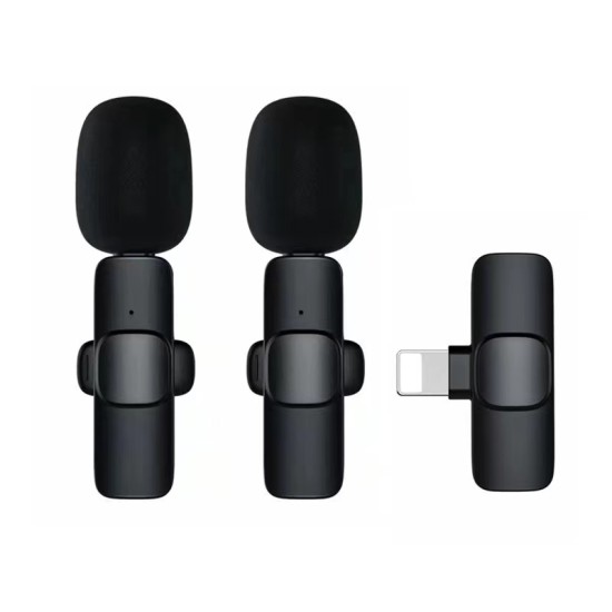 K9 Rechargeable Dual Wireless Microphone For iPhone And type - c