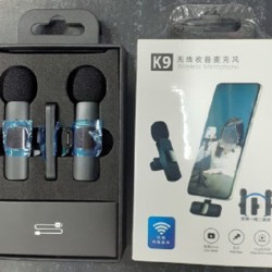 K9 Rechargeable Dual Wireless Microphone For iPhone And type - c