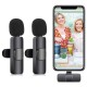 K9 Rechargeable Dual Wireless Microphone For iPhone And type - c