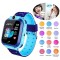 Q12 Kids GPS Smart watch Water Reset Touch Sim Supported Single Sim - Blue