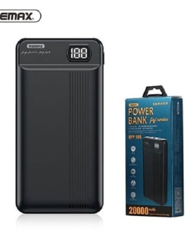 Remax Rpp 106 Power Bank 20000Mah Power Dual USB With Display - Black