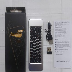 Wechip W3 Air Mouse Voice Control With Keyboard Rechargeable
