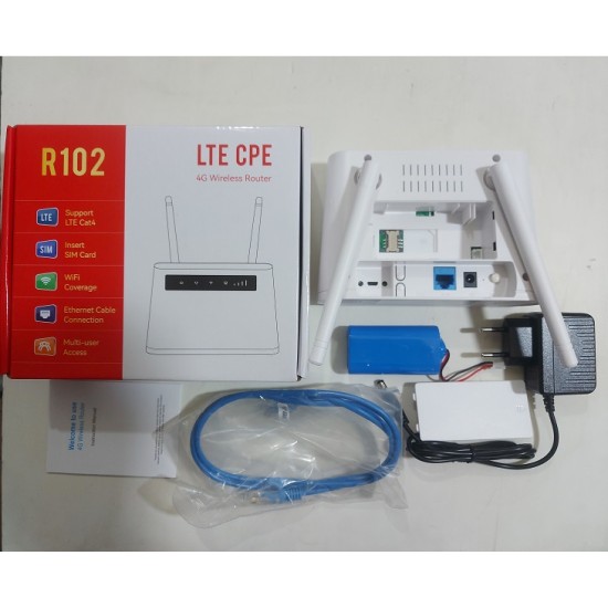R102 LTE CPE 4G Wireless Router Single Sim 4000mAh Battery