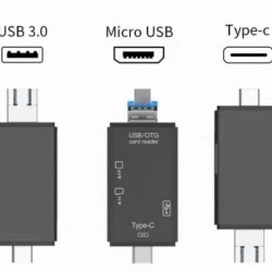 6 in 1 OTG Mobile Card Reader Support Micro USB, Type-C And USB Port