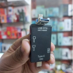 6 in 1 OTG Mobile Card Reader Support Micro USB, Type-C And USB Port