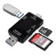 6 in 1 OTG Mobile Card Reader Support Micro USB, Type-C And USB Port