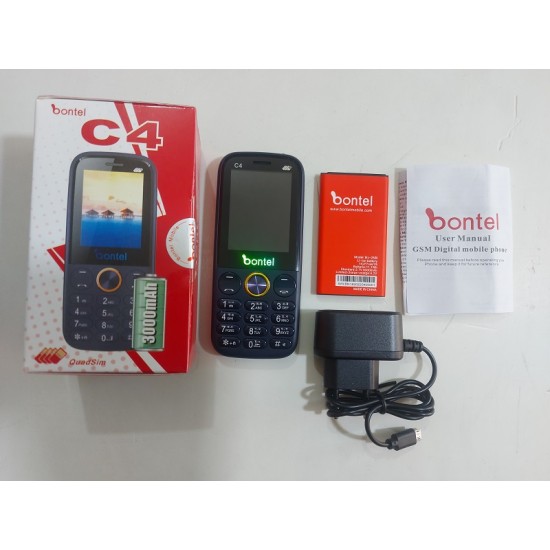 Bontel C4 Mobile Phone 3000mAh Battery Four Sim