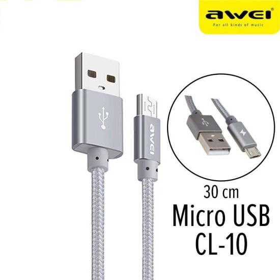 Awei CL-10 Fast Charging Date Cable - Micro USB