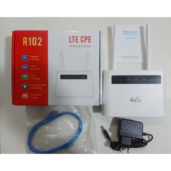 R102 LTE CPE 4G Wireless Router Single Sim 4000mAh Battery