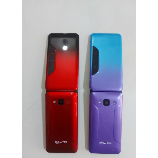 Maxtel Max 13 Folding Mobile Phone Dual Sim Wireless FM - Violet