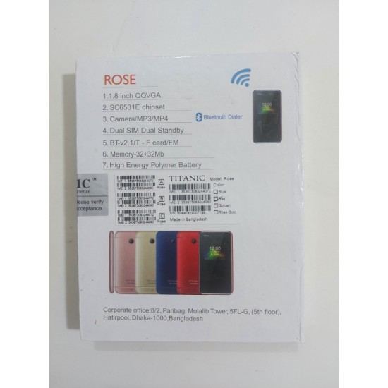 Titanic Rose Card Phone Dual Sim Camera - Blue