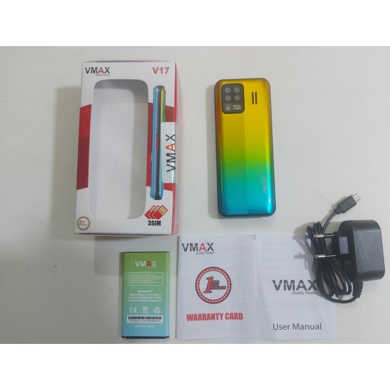 Vmax V17 Three Sim Phone 4000mAh Battery With Warranty