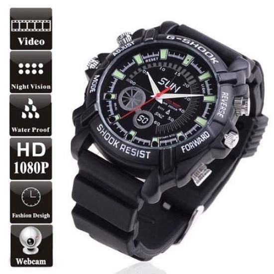 HD Watch Video Camera 12mp 32GB Memory Night Vision