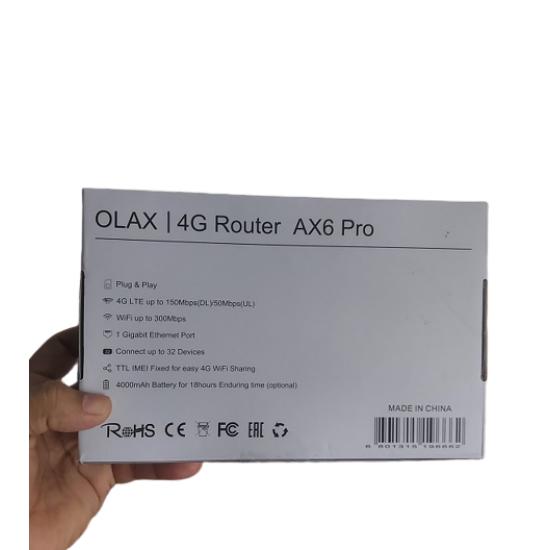 OLAX AX6 PRO 4G LTE Sim Router With Battery 4000mAh