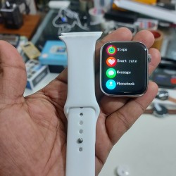 W97 Pro Plus Smartwatch With Apple Logo Calling Watch - White