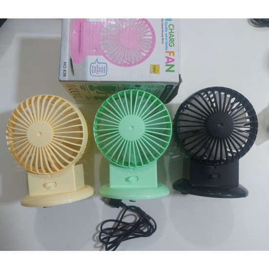 Mini Charge Double Wind Blade Fan Rechargeable