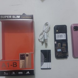A1B Super Slim Card Phone Dual Sim And Memory Card Rose Gold