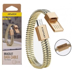 Awei CL-86 Bracelet Fast Charging Cable - Gold