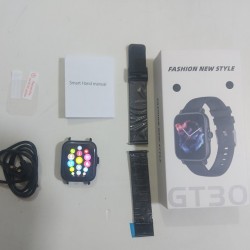 GT30 Smart Watch with Bluetooth Call 1.69 inch custom wallpaper Waterproof Metal Strip - Black