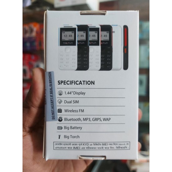 MAXIMUM MB10 Disco Music Feature Phone Dual Sim Warranty