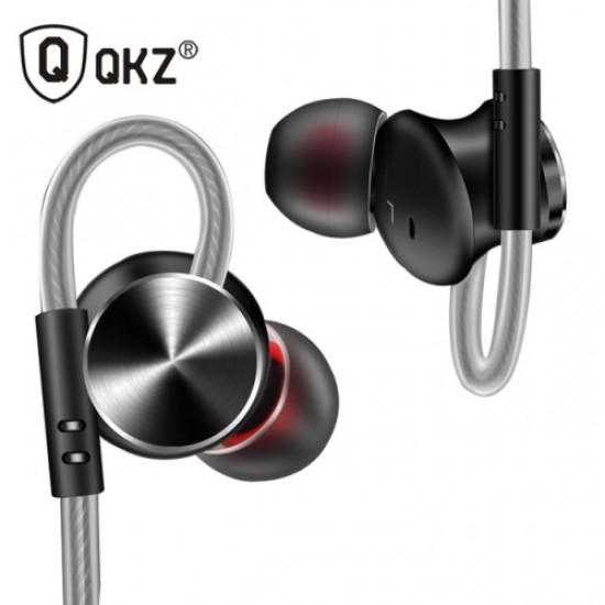 QKZ DM10 Head Phone In Ear Earphones Dual Driver - Black