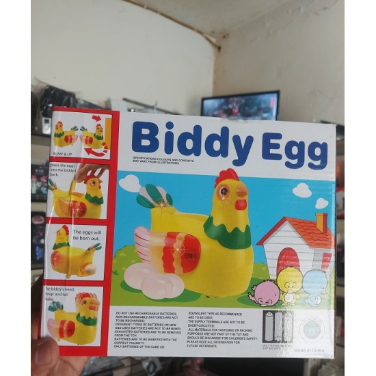 Happy Biddy Egg Toy With 3 Egg And Music