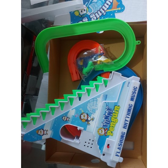 Penguin Race Battery Operated Flashing Rhythmic Music Toy