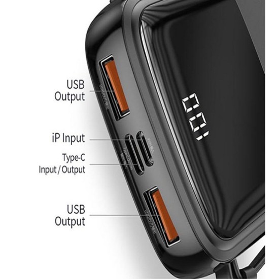 Baseus Qpow 15W Power Bank 10000mAh With Type-C Cable