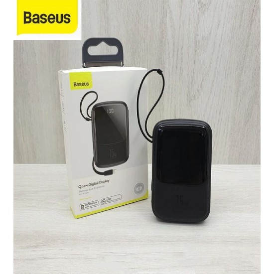 Baseus Qpow 15W Power Bank 10000mAh With Lighting Cable 3A