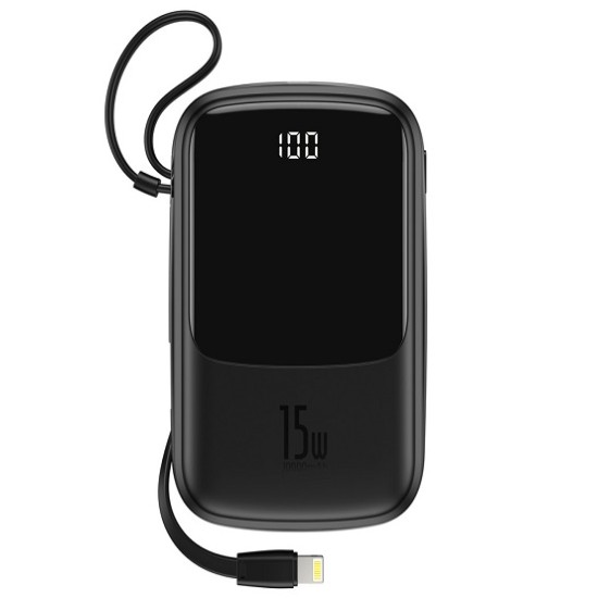 Baseus Qpow 15W Power Bank 10000mAh With Lighting Cable 3A