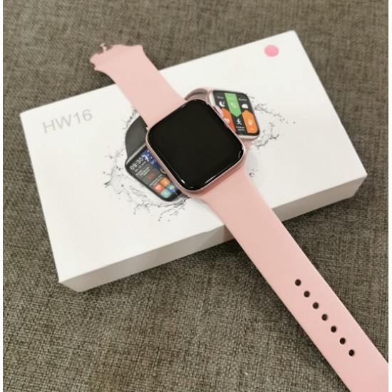 HW16 Smart Watch Bluetooth Calling Fitness Tracker - Pink