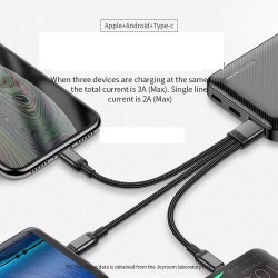 Joyroom S-01530G9 3 in 1 Short First Charging Cable 