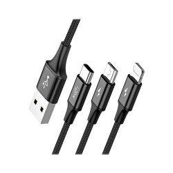 Baseus Rapid Series 3 in 1 Cable (ip+Micro+Type-C)