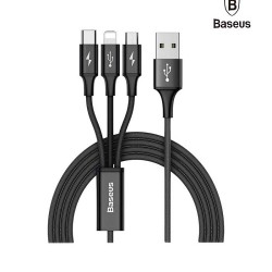Baseus Rapid Series 3 in 1 Cable (ip+Micro+Type-C)