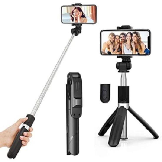 Xt02 Selfie Stick Tripod Foldable Bluetooth Remote Control