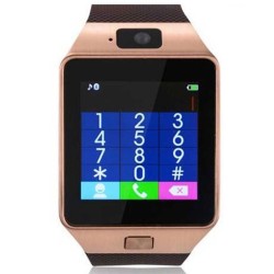 DZ09 Smart Watch Single Sim Touch Display Call SMS - Gold