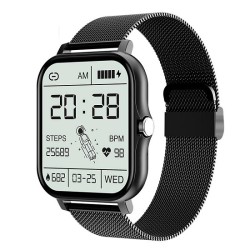 GT20 Smart Watch Fitness Tracker Waterproof Touch Display Magnetic Metal Strip