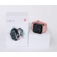 HW12 Smart watch Waterproof Side Button working Call SMS Fitness Tracker - Pink