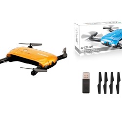 A12HW Foldable RC Selfie Wifi Drone With HD CAMERA
