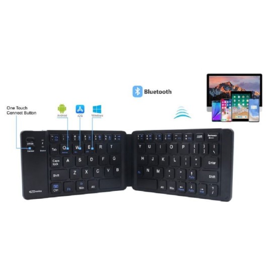 Mini Folding Bluetooth keyboard Rechargeable For Mobile And PC