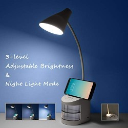 Sunmoon Tablet Lamp With Storage Box Dim Light Rechargeable 