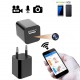 USB Wifi Charger Adapter 1080p Video Camera - Black