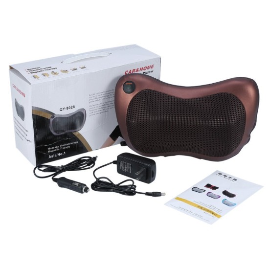Car And Home Neck Massage Pillow - Brown