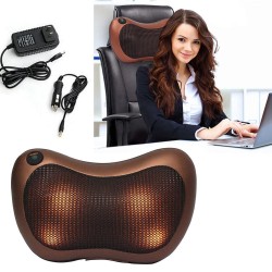 Car And Home Neck Massage Pillow - Brown