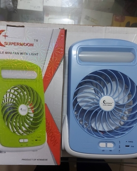 Supermoon SM-5630 Portable Mini Rechargeable Fan with Light