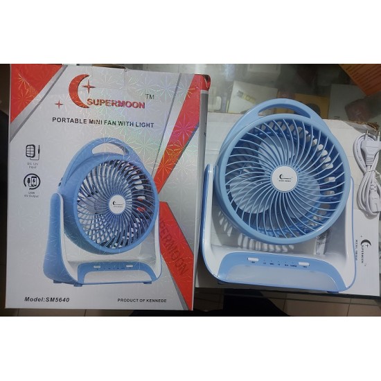 Supermoon SM-5640 Rechargeable Portable Fan with Light