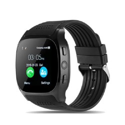 T8 Smart Mobile Watch Full Touch Single sim Camera - Black