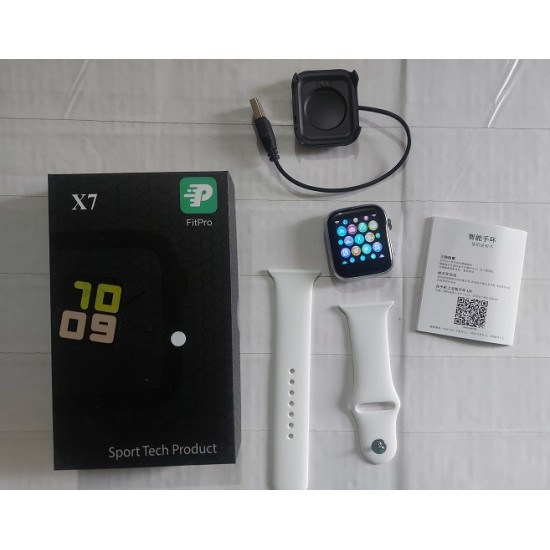 X7 Smart Watch Bluetooth Call Full Touch Waterproof - White